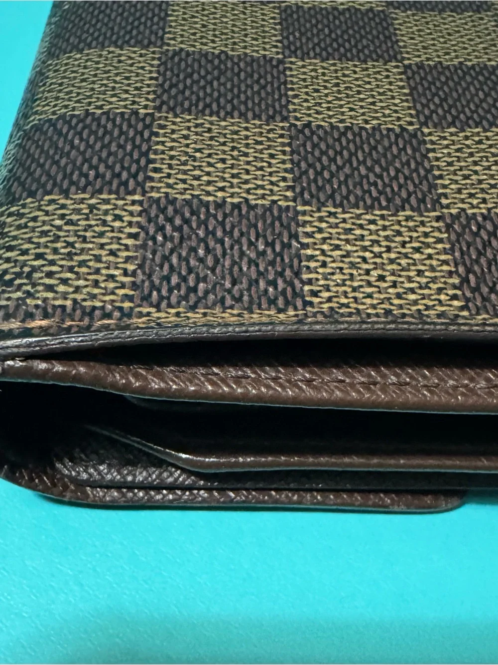 Louis Vuitton Brown Checkered Continental Wallet
